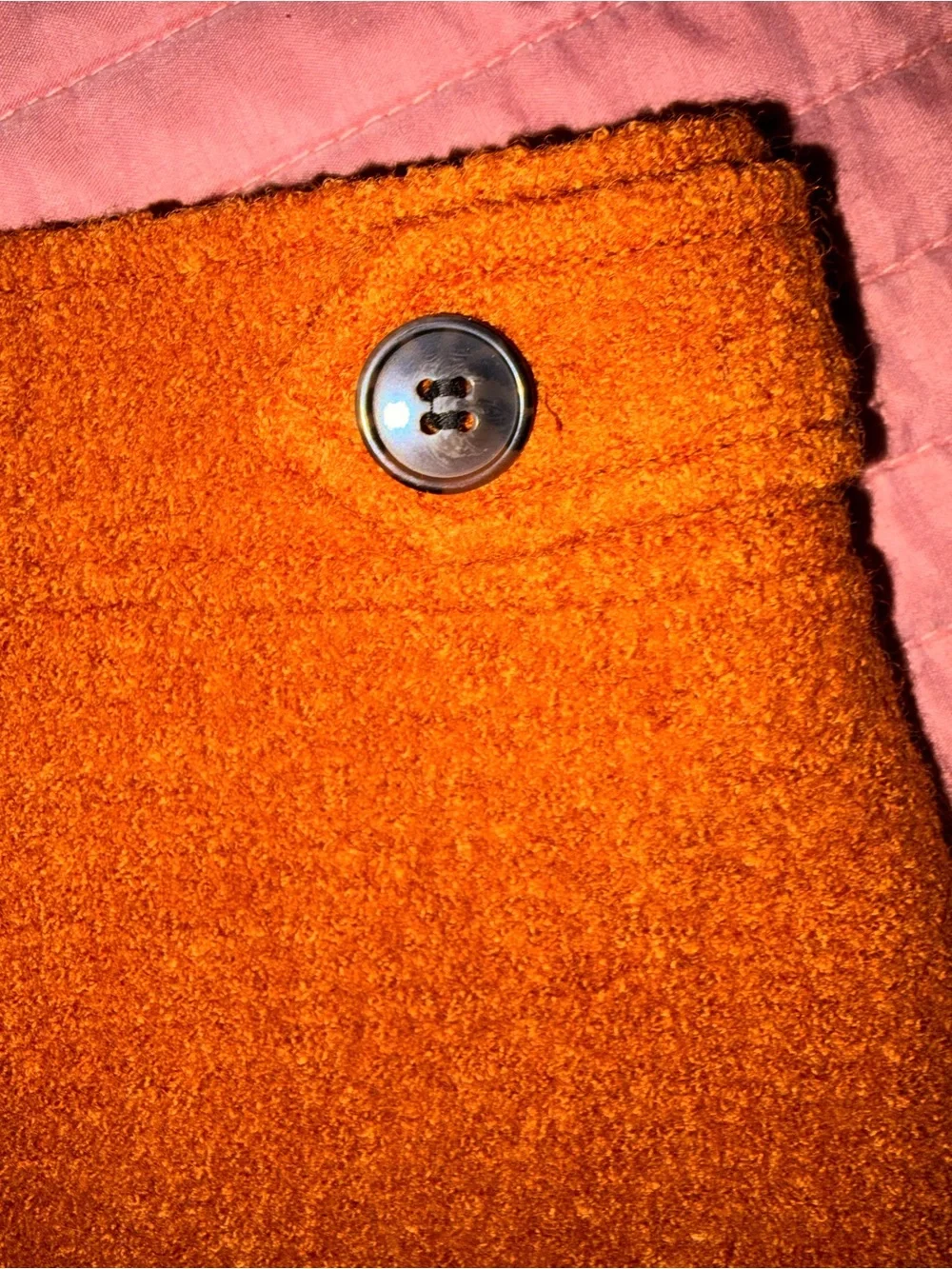 Wool-Blend Mini Skirt in Burnt Orange